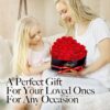 27-Piece Forever Flower Heart Shape Box Preserved Roses - Image 6