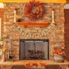 Happy Fall Pumpkin Burlap Banner Harvest Home - Image 6
