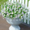 12 Bundles Artificial Fake Plants Flowers for Outdoor Outside Spring Summer Decoration