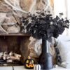 14PCS Black Halloween Decor Artificial Flowers Bulk - Image 2